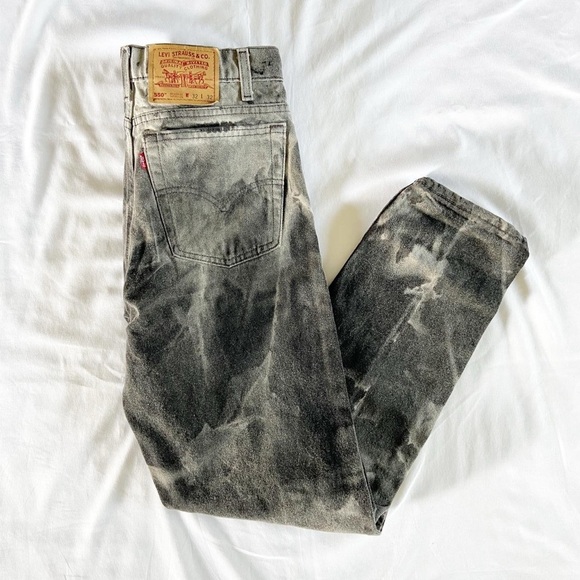 Levi's Vintage 90s Gray Acid Wash Straight Jeans Classic Comfort - Picture 2 of 7